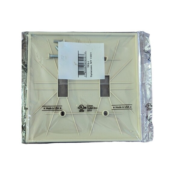 Pass & Seymour TradeMaster Two-Gang Two-Toggle Wall Plate, Ivory #TP2-I Cover - Picture 4 of 4